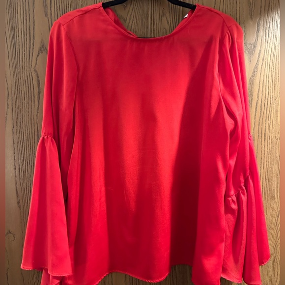 Red Silk Blouse - Picture 1 of 4